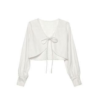 Tie-front Bolero Jacket