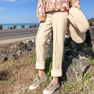 Drawstring Waist Rolled Pants