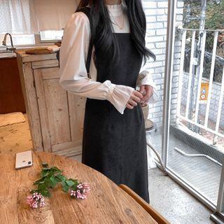 Midi A-line Overall Dress / Blouse