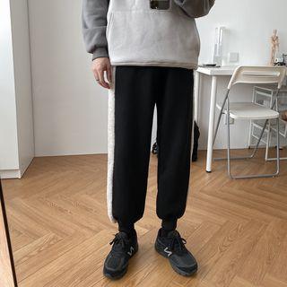 High-waist Shearling Panel Harem Pants