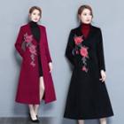 Flower Embroidered Coat