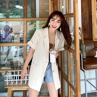 Short-sleeve Loose-fit Blazer