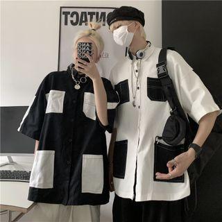 Short Sleeve Color Block Shirt
