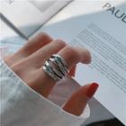 925 Sterling Silver Layered Open Ring 1304 - One Size