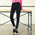 Contrast Piping Workout Leggings