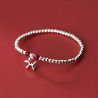 Bead Bracelet 1 Pc - S925 Silver - Silver - One Size