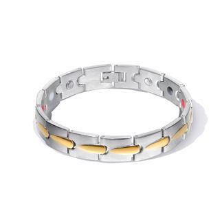 Simple Fashion Golden Pattern Geometric 316l Stainless Steel Bracelet Silver - One Size