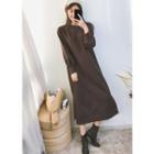 Tall Size Puff-sleeve Long Pullover Dress