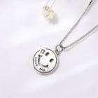 Smiley Face Necklace Only Pendant (excluding Chain) - Silver - One Size