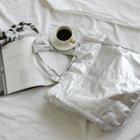 Transparent-pocket Crinkled Shopper Bag