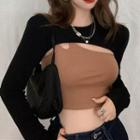 Long-sleeve T-shirt / One Shoulder Top