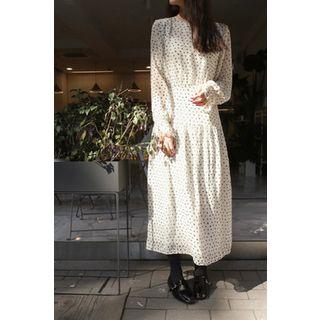 Pattern Chiffon A-line Maxi Dress