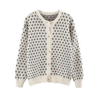 Round Neck Floral Cardigan / Long-sleeve T-shirt