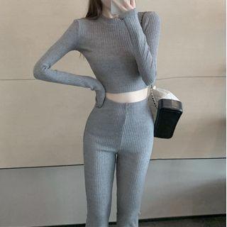 Crop Top / Boot-cut Pants