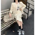 Tweed Jacket / Midi A-line Skirt