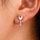 Key Stainless Steel Earring 1 Pair - 01 - G-361 - Gold - One Size