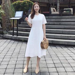 Zip-back Midi Dress