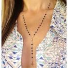 Beaded Cross-accent Necklace