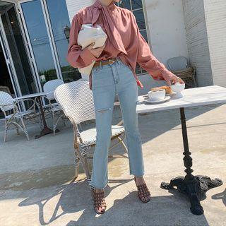 Slit Semi Boot-cut Jeans