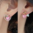 Peach Heart Alloy Earring (various Designs)