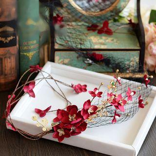 Bridal Flower Mesh Headband