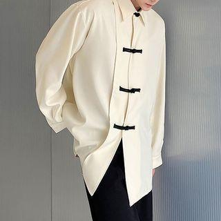 Frog Button Plain Shirt