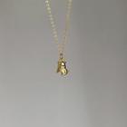 Ox Pendant Sterling Silver Necklace L319 - Gold - One Size