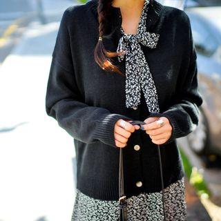 Round-neck Relaxed-fit Cardigan