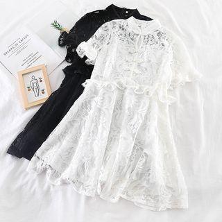 Lace Ruffle-trim Dress