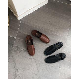 Faux-leather Foldable Loafers