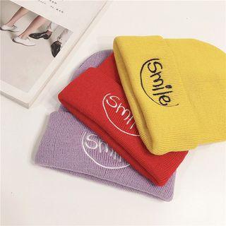 Embroidered Dog Knit Beanie