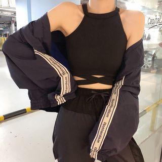Halter Cropped Top / Sweatpants / Jacket