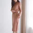 Tie-side Long Knit Dress