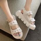 Platform Acrylic Chain Sandals