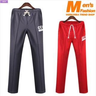 Lettering Colored Sweatpants