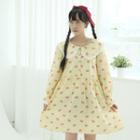 Strawberry Shirtwaist Mini Dress Yellow - One Size