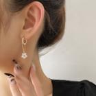 Rhinestone Flower Earring 1 Pair - Zircon & Crystal Flower Earring - One Size