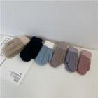 Two Tone Cable Knit Mittens