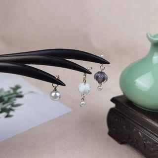 Wooden Hair Stick / Drop Earring
