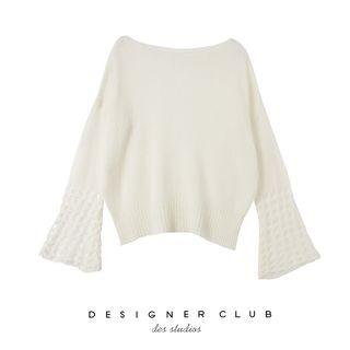 Bell-sleeve Mohair Sweater