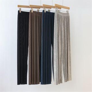 Ribbed Straight-fit Pants
