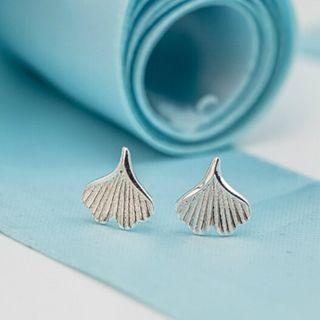 925 Sterling Silver Leaf Earring 1 Pair - 925silver - Earrings - Leaves - One Size