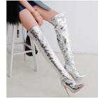 High-heel Metallic Over-the-knee Boots