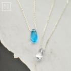 925 Sterling Silver Bead Droplet Pendant Necklace