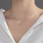 925 Sterling Silver Gemstone Necklace Necklace - Silver - One Size