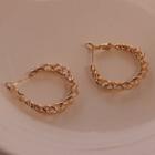 Chained Sterling Silver Earring 1 Pair - 1623 - Gold - One Size