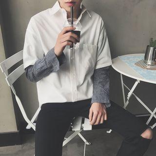 Mock-neck Long-sleeve Shirt