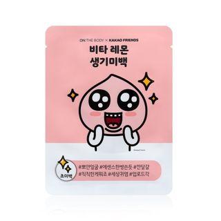 On: The Body - Brightening Facial Mask 1pc (kakao Friends Apeach Edition) 25g