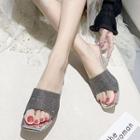 Mesh High-heel Slide Sandals