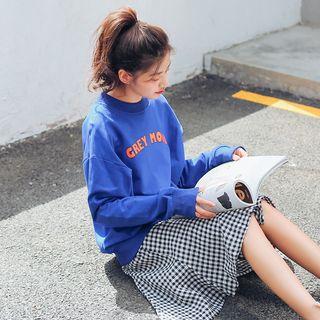 Lettering Pullover Blue - One Size